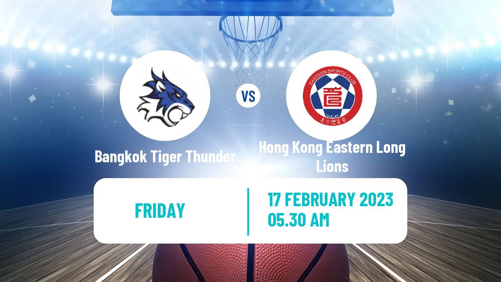 Basketball ASEAN Basketball League Bangkok Tiger Thunder - Hong Kong Eastern Long Lions