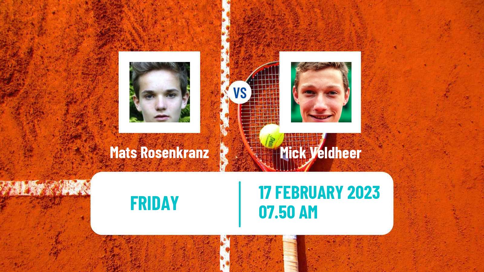 Tennis ITF Tournaments Mats Rosenkranz - Mick Veldheer