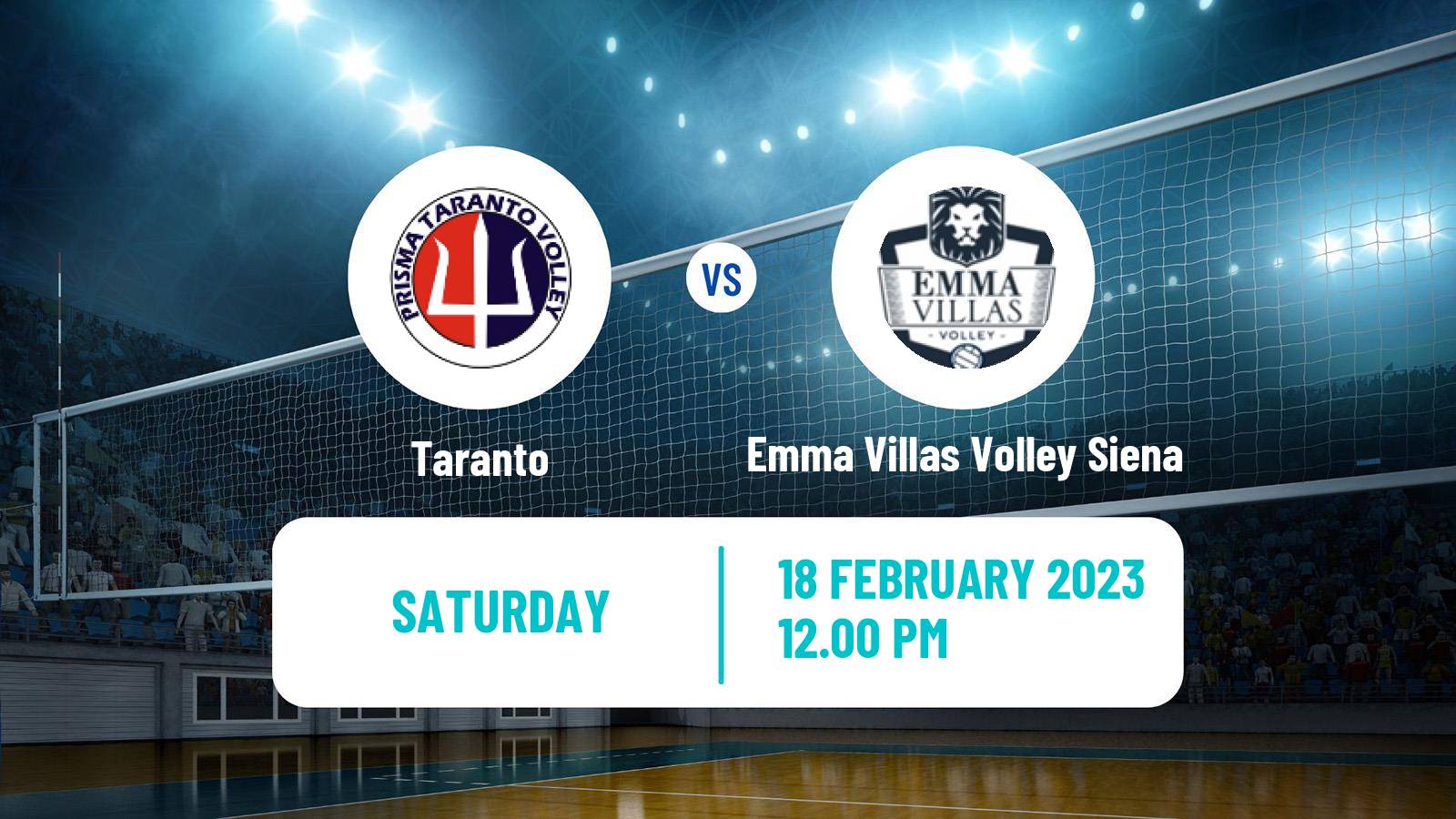 Volleyball Italian SuperLega Volleyball Taranto - Emma Villas Volley Siena