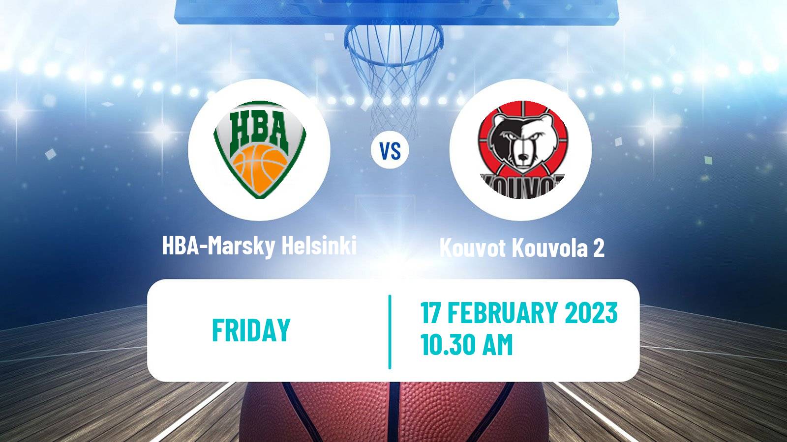 Basketball Finnish I Divisioona A Basketball HBA-Marsky Helsinki - Kouvot Kouvola 2