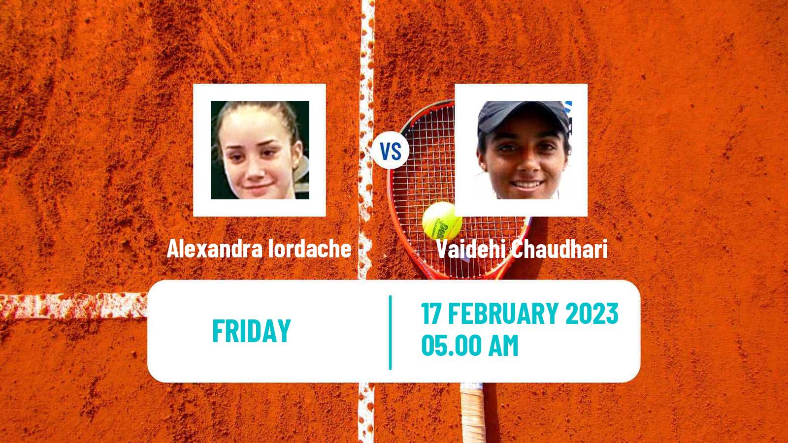 Tennis ITF Tournaments Alexandra Iordache - Vaidehi Chaudhari