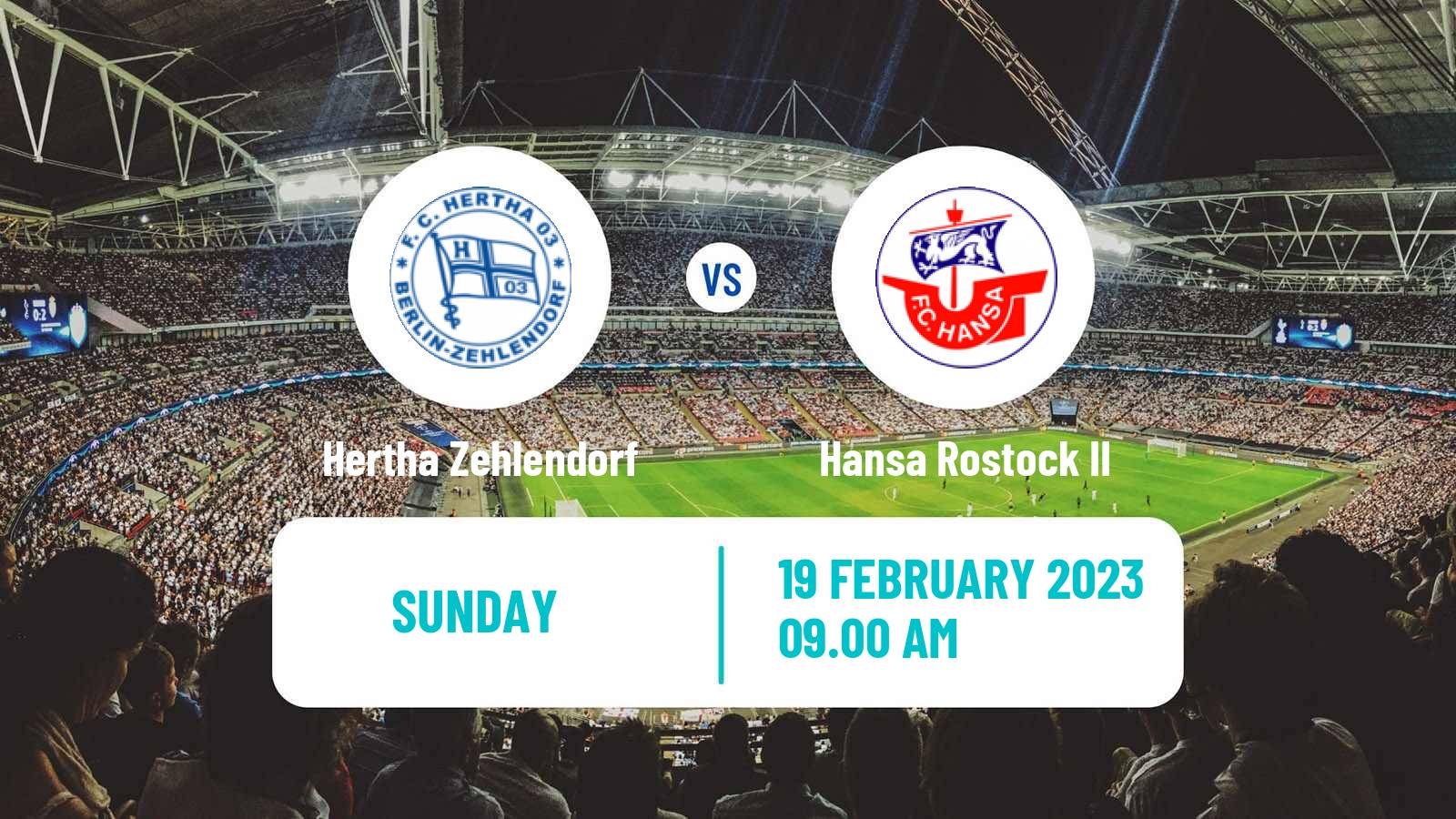 Soccer German Oberliga NOFV-Nord Hertha Zehlendorf - Hansa Rostock II