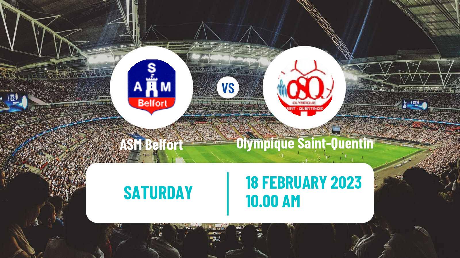 Soccer French National 2 - Group B ASM Belfort - Olympique Saint-Quentin