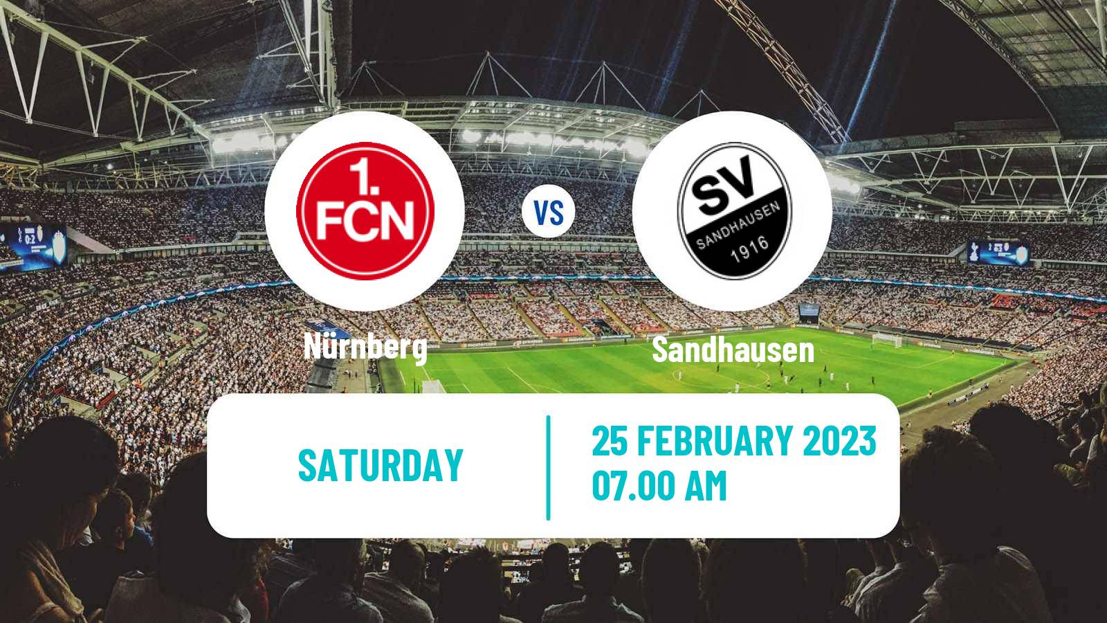 Soccer German 2 Bundesliga Nürnberg - Sandhausen