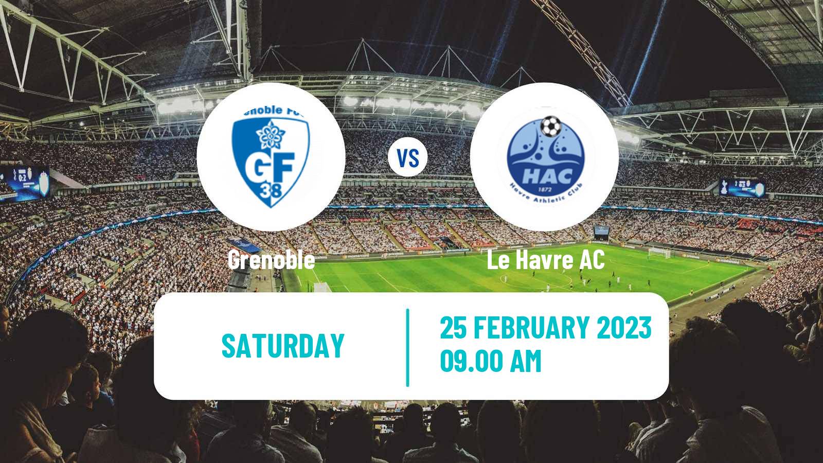 Soccer French Ligue 2 Grenoble - Le Havre