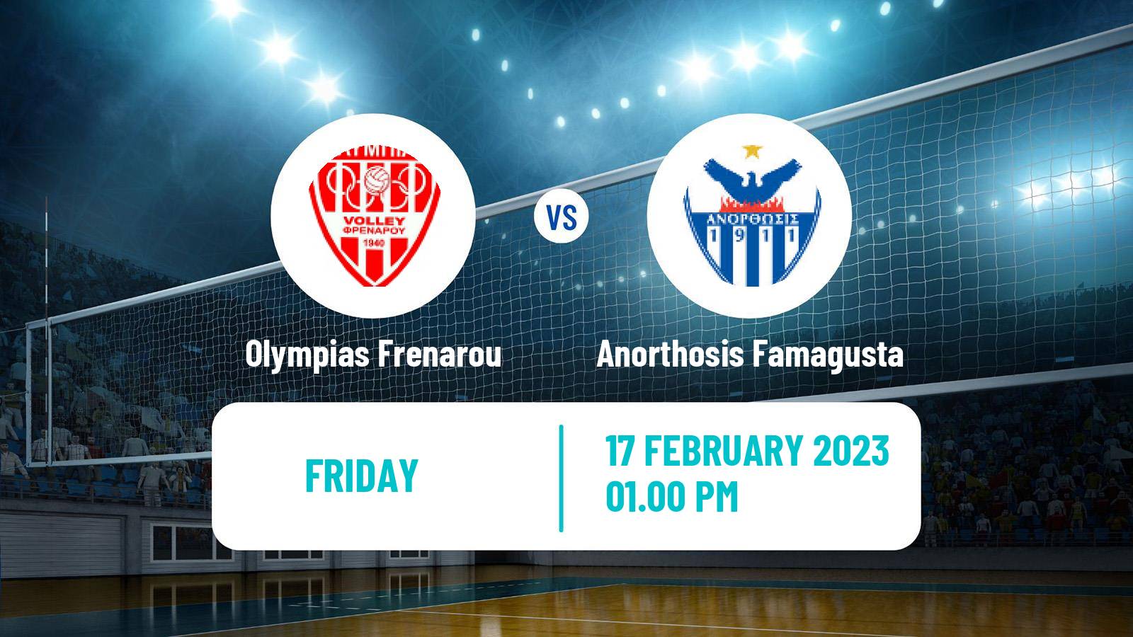 Volleyball Cypriot Championship Volleyball Olympias Frenarou - Anorthosis Famagusta