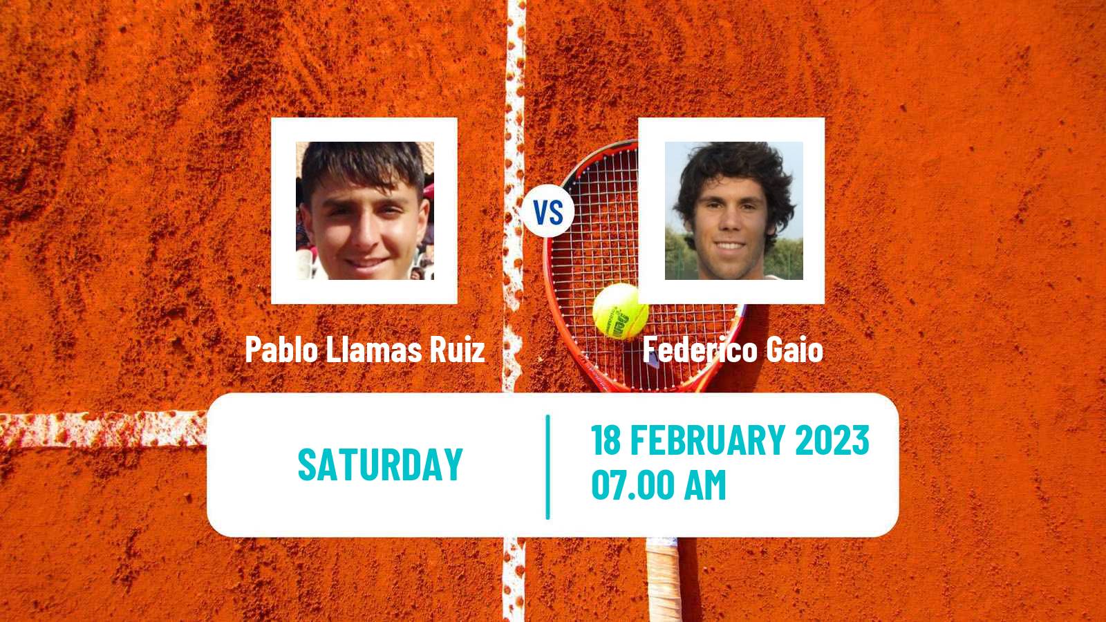 Tennis ITF Tournaments Pablo Llamas Ruiz - Federico Gaio