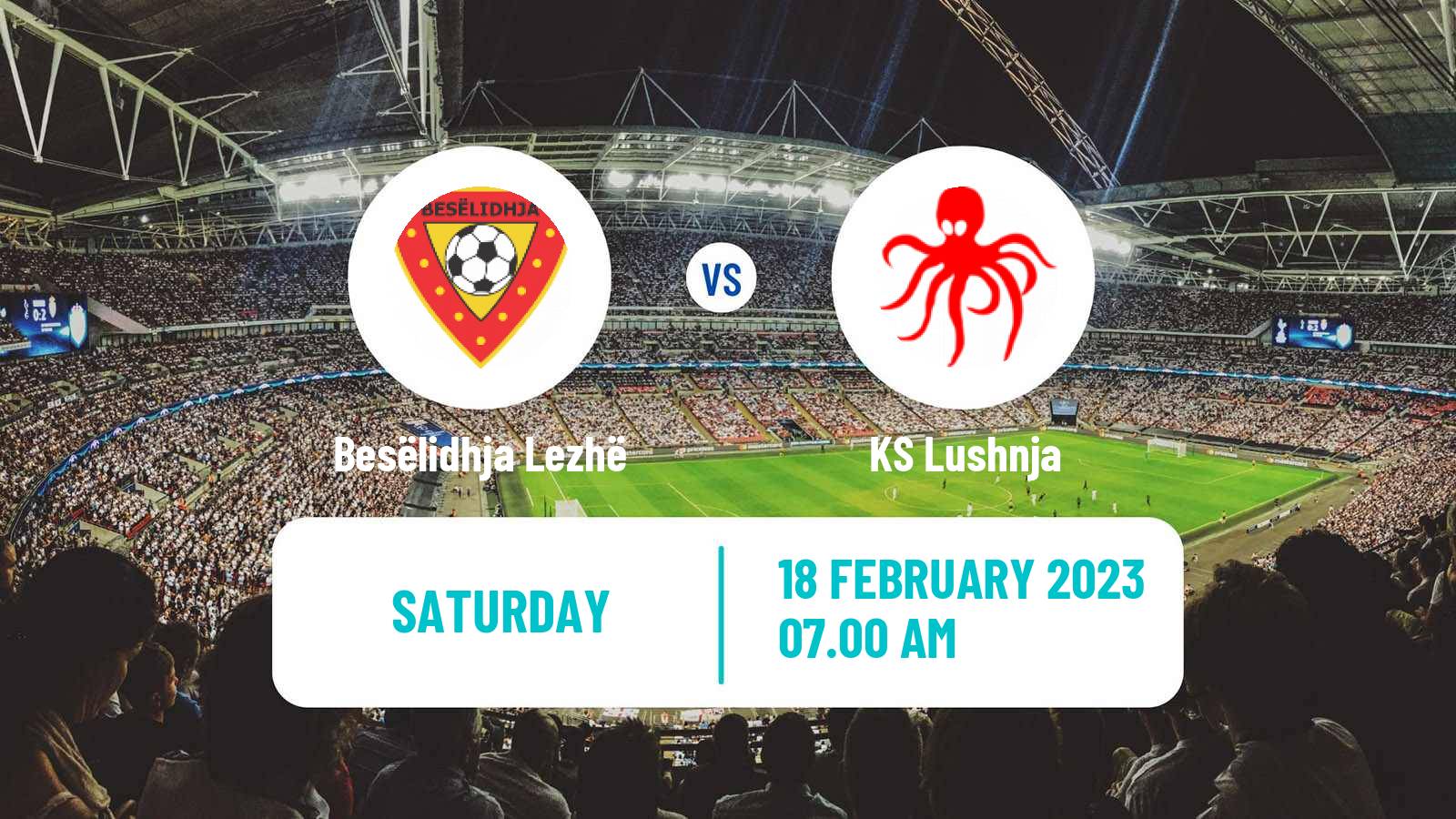 Soccer Albanian First Division Besëlidhja Lezhë - Lushnja