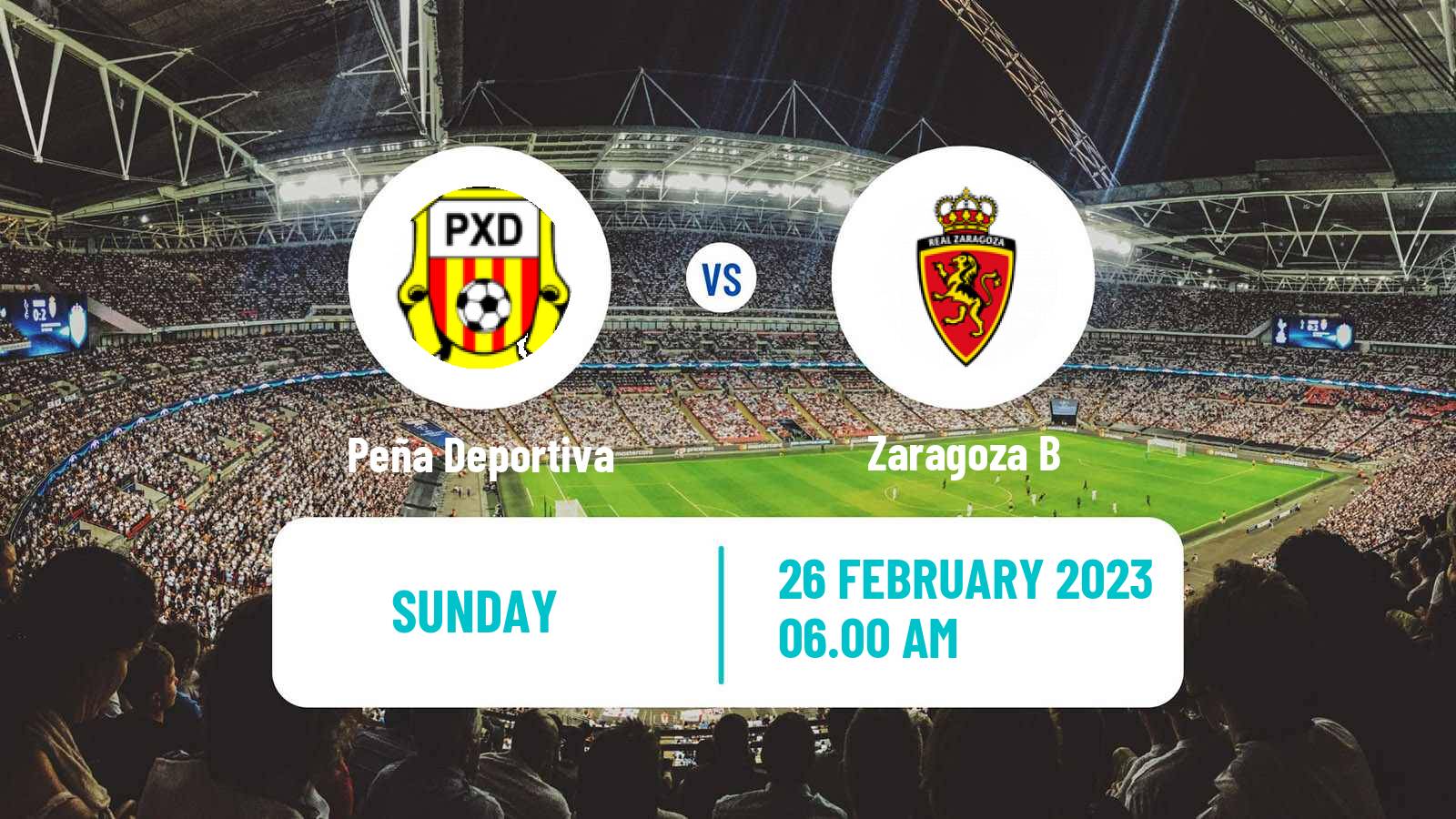 Soccer Spanish Segunda RFEF - Group 3 Peña Deportiva - Zaragoza B