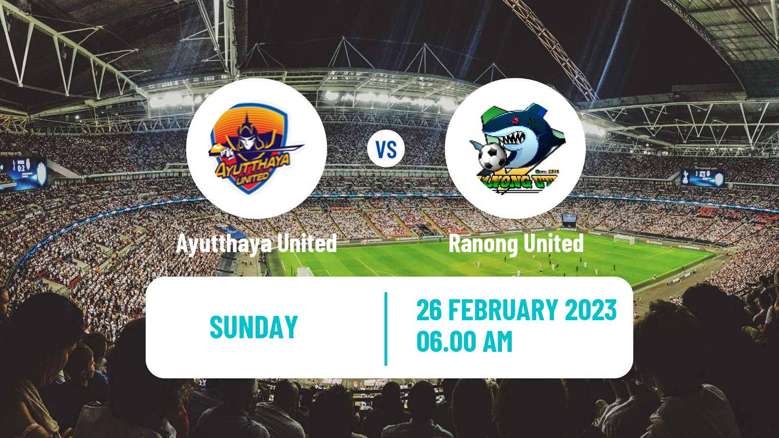 Soccer Thai League 2 Ayutthaya United - Ranong United