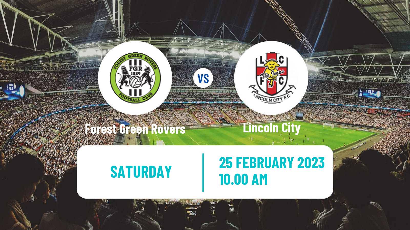 Soccer English League One Forest Green Rovers - Lincoln City