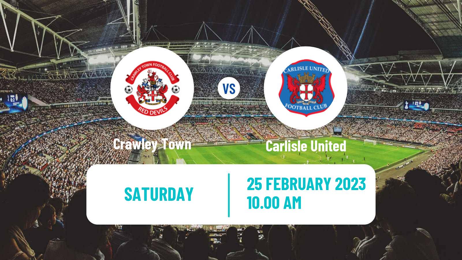 Soccer English League Two Crawley Town - Carlisle United