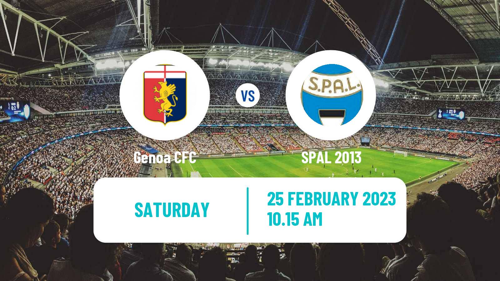 Soccer Italian Serie B Genoa - SPAL