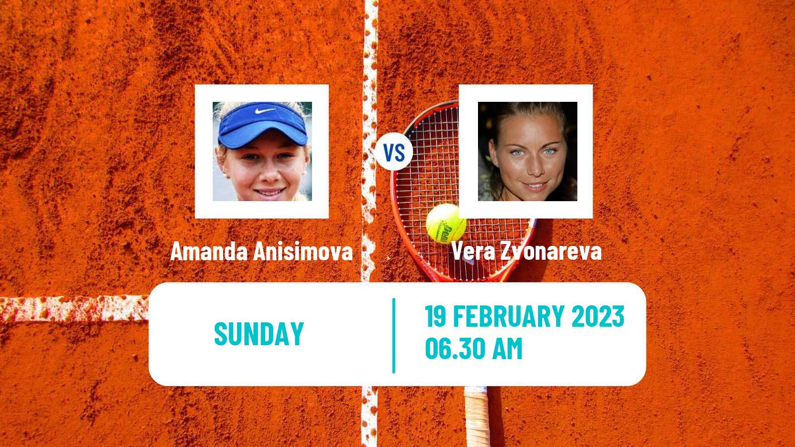 Tennis WTA Dubai Amanda Anisimova - Vera Zvonareva