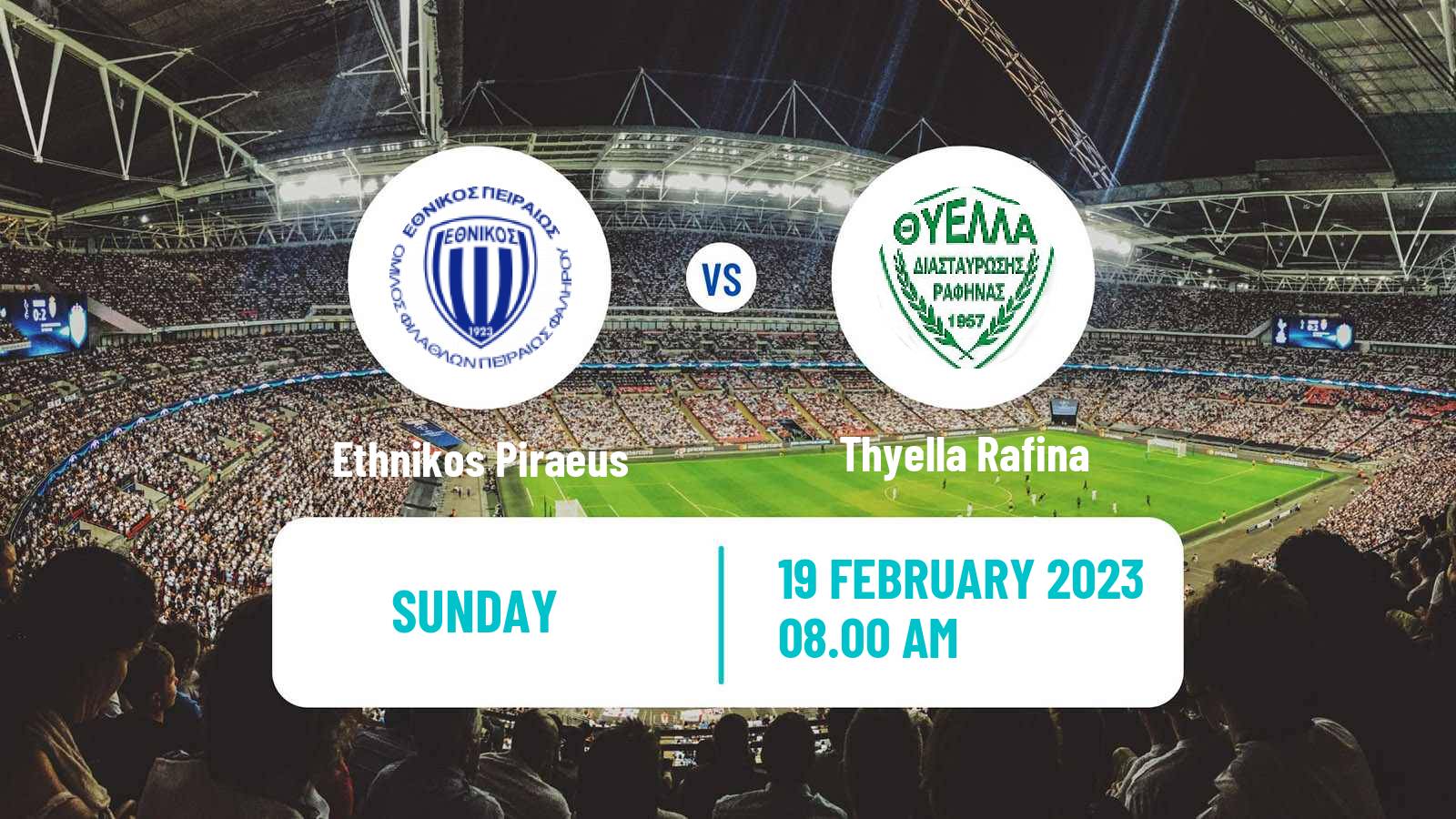 Soccer Greek Gamma Ethniki - Group 5 Ethnikos Piraeus - Thyella Rafina