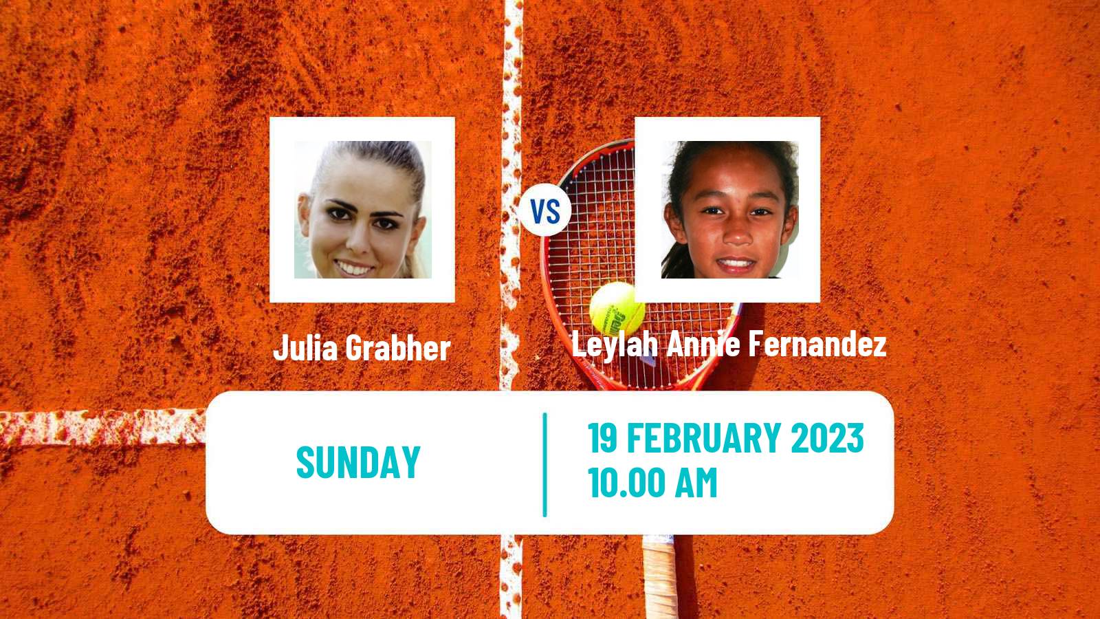 Tennis WTA Dubai Julia Grabher - Leylah Annie Fernandez