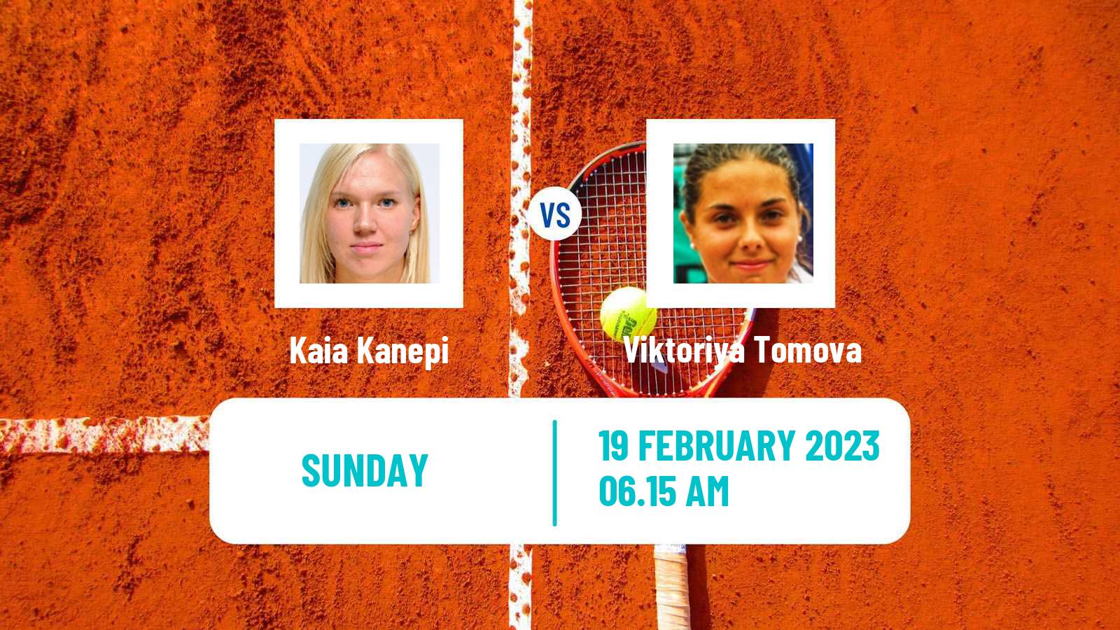 Tennis WTA Dubai Kaia Kanepi - Viktoriya Tomova