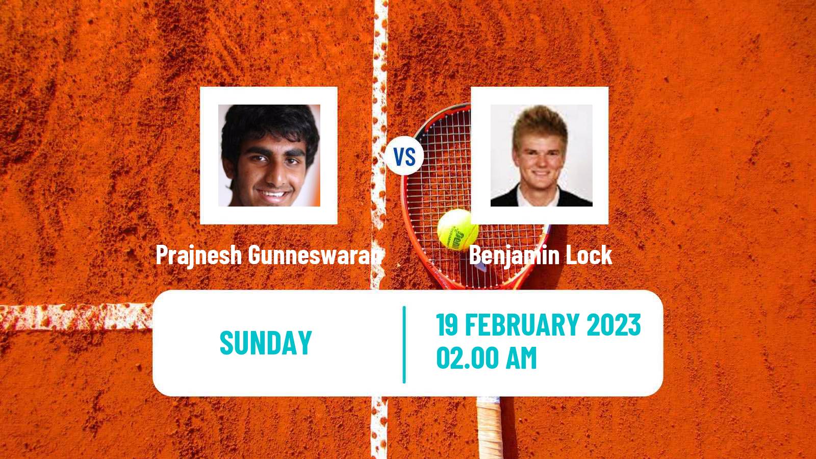 Tennis ATP Challenger Prajnesh Gunneswaran - Benjamin Lock