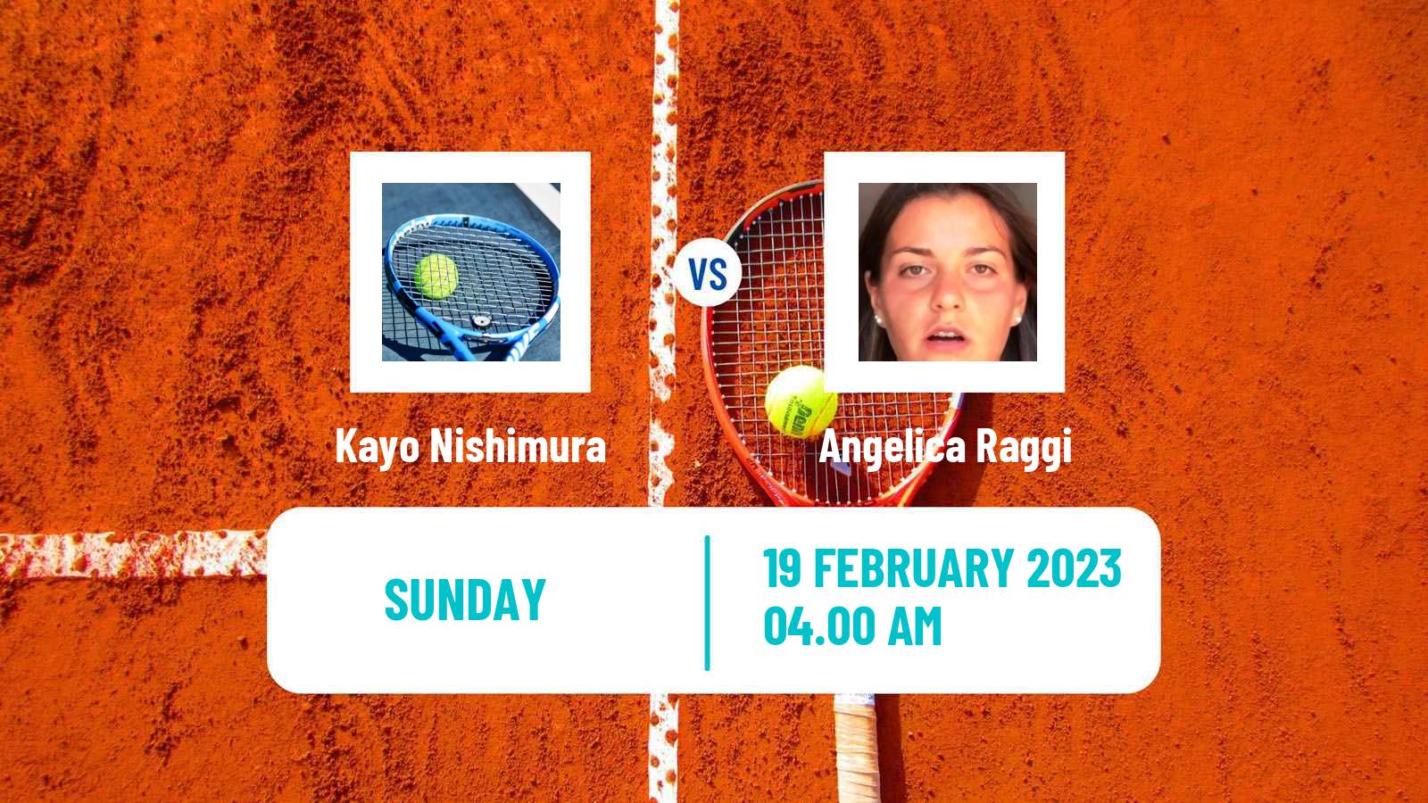 Tennis ITF Tournaments Kayo Nishimura - Angelica Raggi