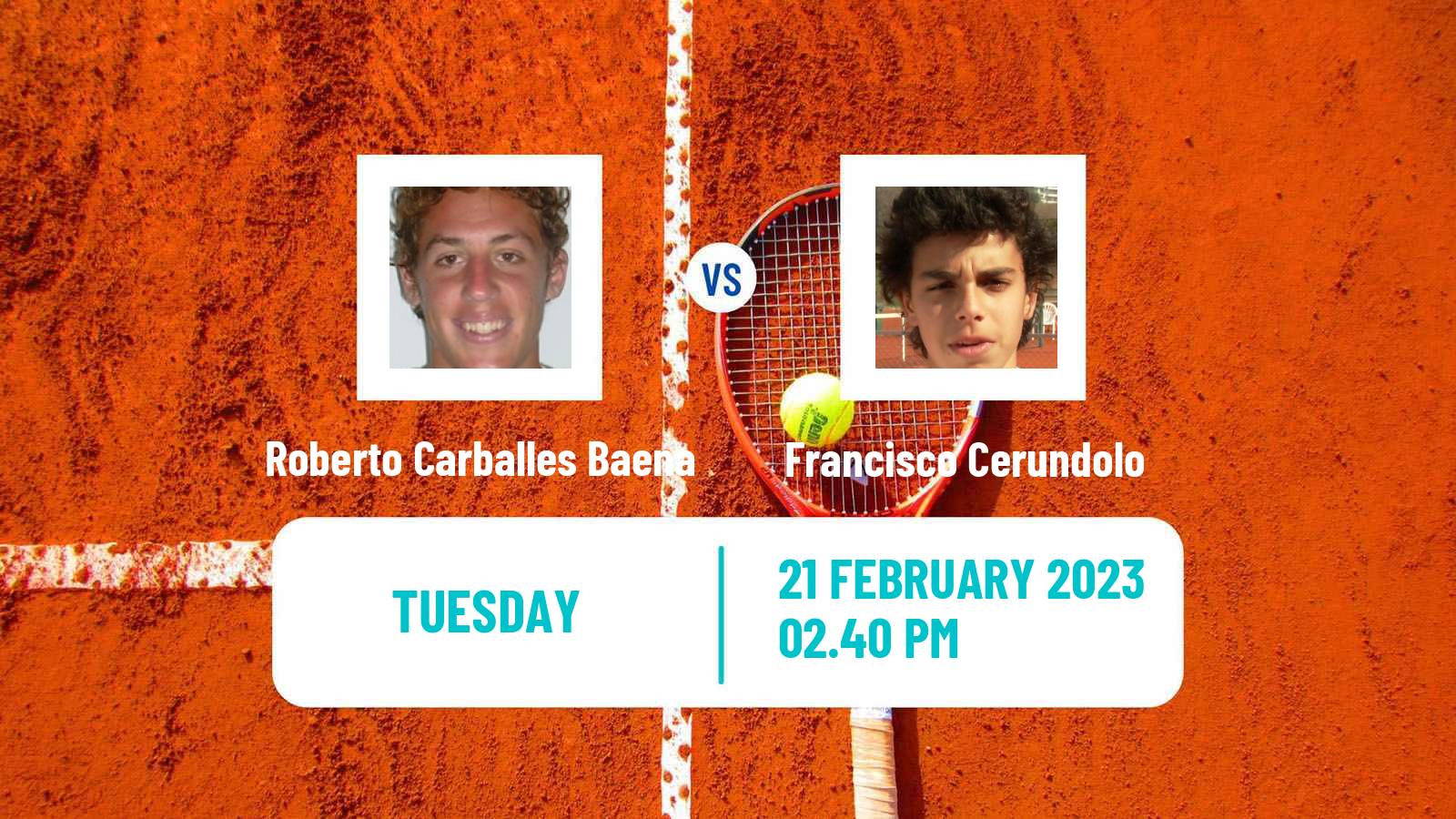 Tennis ATP Rio de Janeiro Roberto Carballes Baena - Francisco Cerundolo