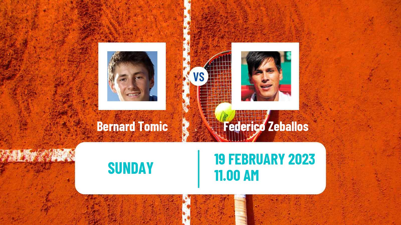 Tennis ATP Challenger Bernard Tomic - Federico Zeballos
