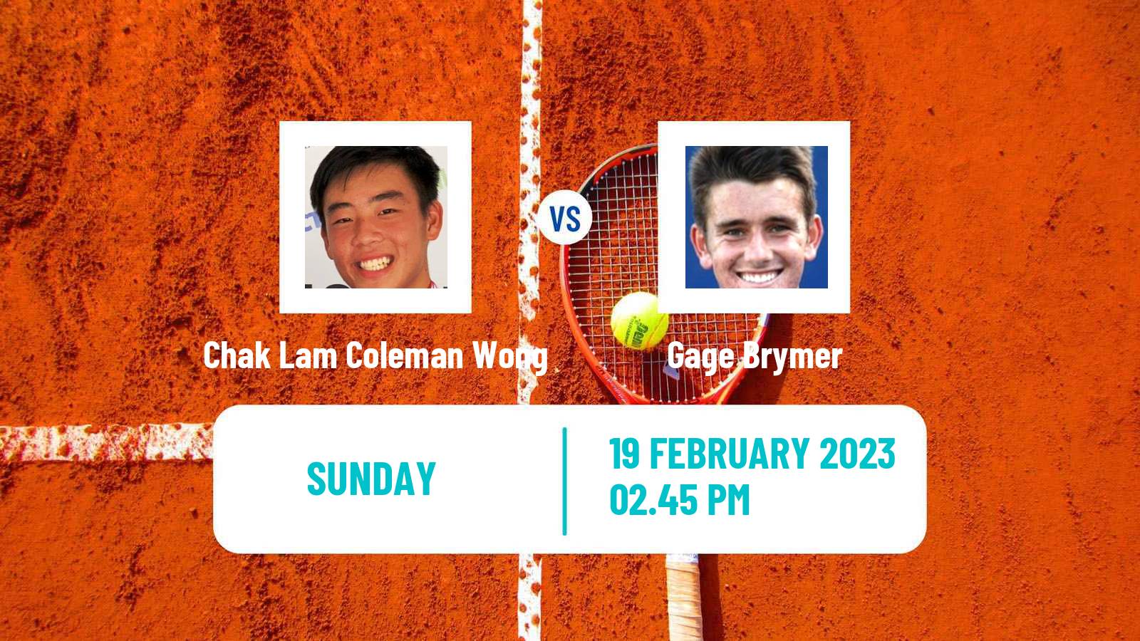 Tennis ATP Challenger Chak Lam Coleman Wong - Gage Brymer