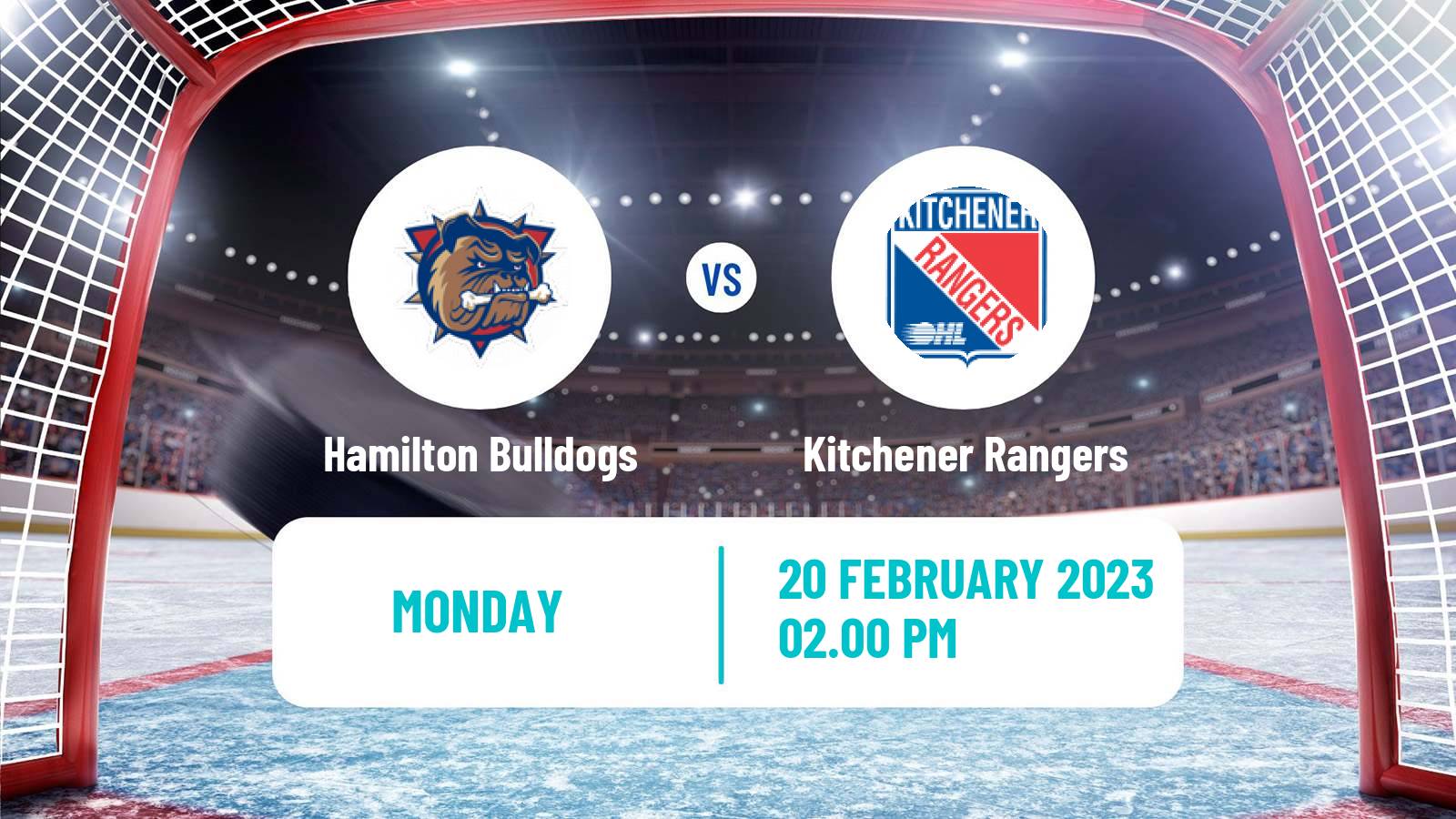 Hockey OHL Hamilton Bulldogs - Kitchener Rangers