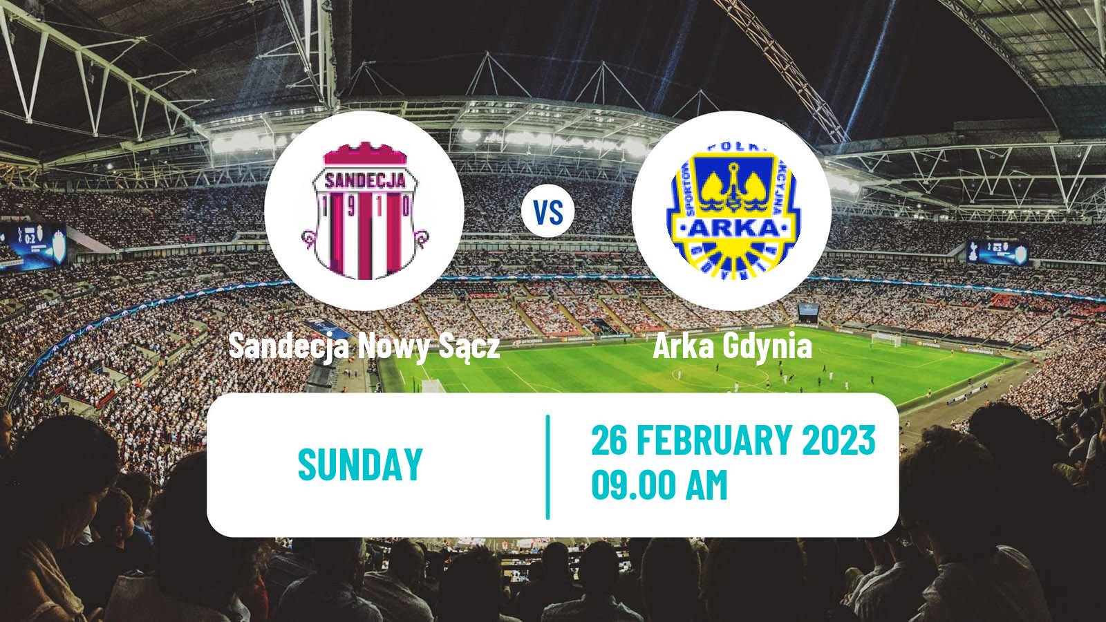 Soccer Polish Division 1 Sandecja Nowy Sącz - Arka Gdynia