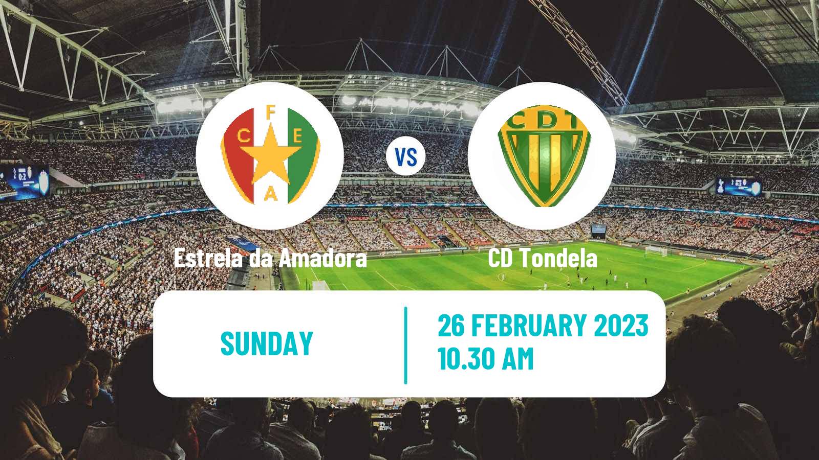 Soccer Portuguese Liga 2 Estrela da Amadora - Tondela