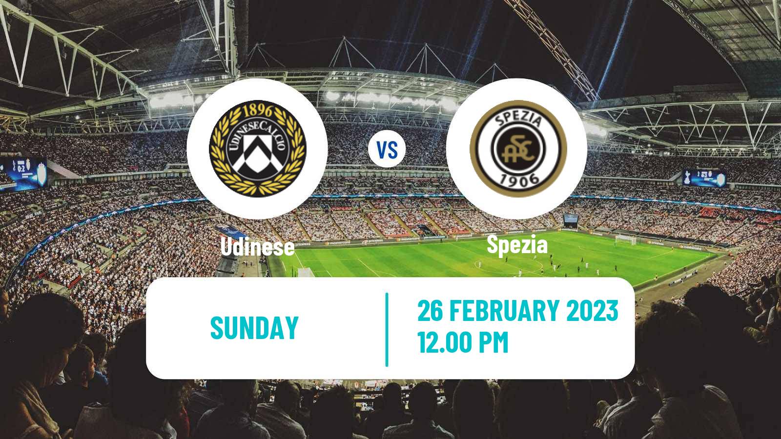 Soccer Italian Serie A Udinese - Spezia