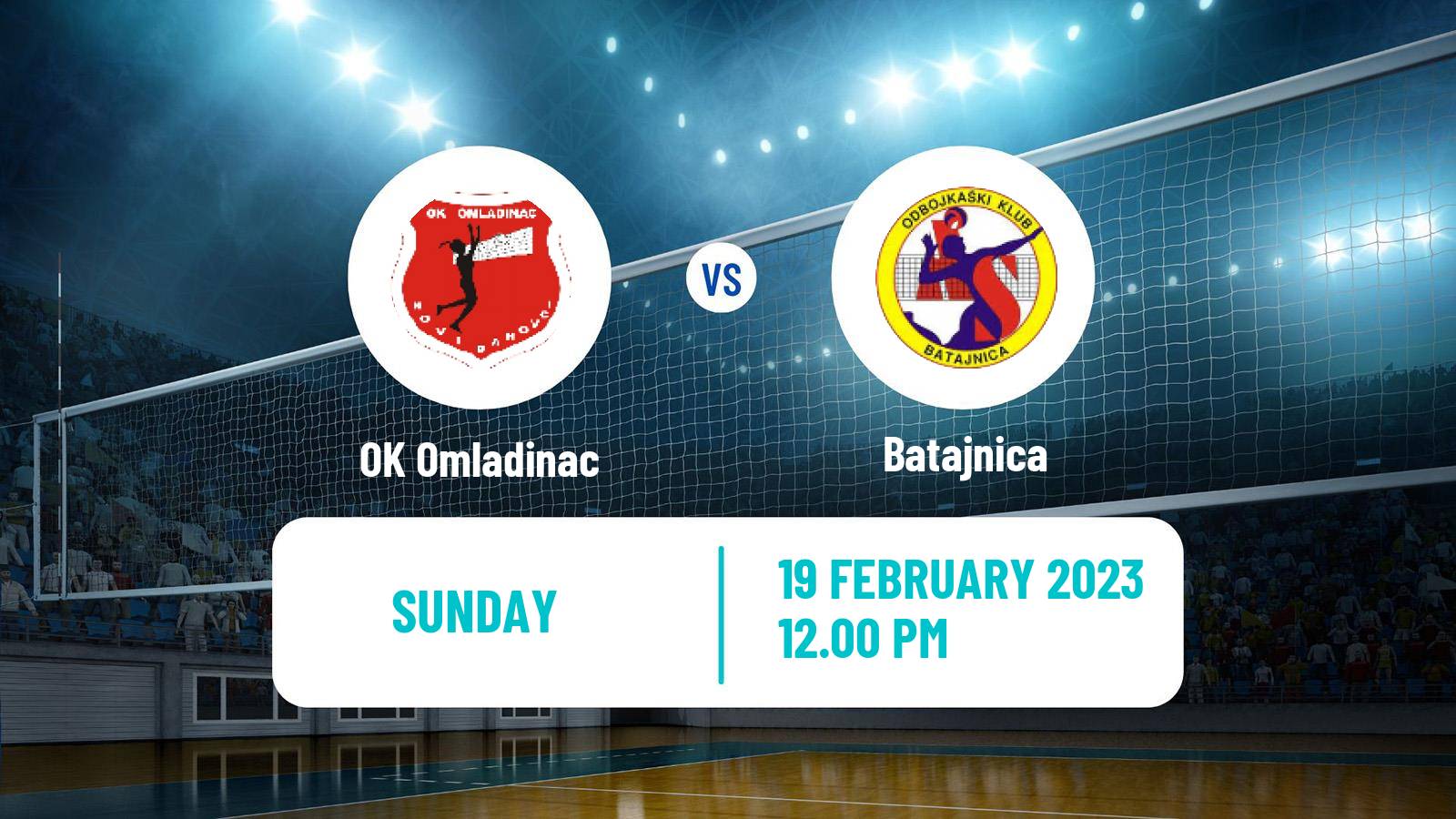 Volleyball Serbian Liga Volleyball Women Omladinac - Batajnica