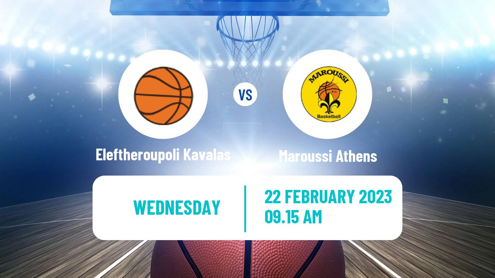 Basketball Greek Elite League Basketball Eleftheroupoli Kavalas - Maroussi Athens