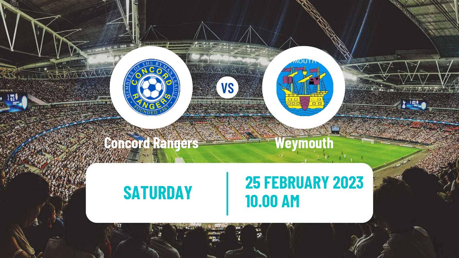 Soccer English National League South Concord Rangers - Weymouth