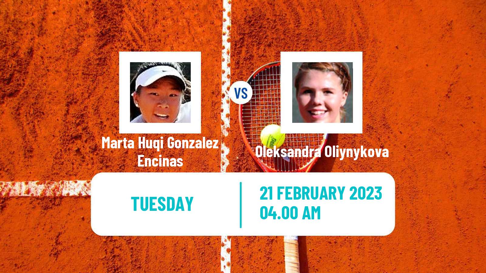 Tennis ITF Tournaments Marta Huqi Gonzalez Encinas - Oleksandra Oliynykova