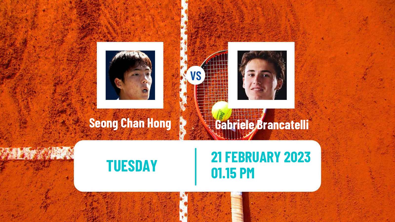Tennis ATP Challenger Seong Chan Hong - Gabriele Brancatelli