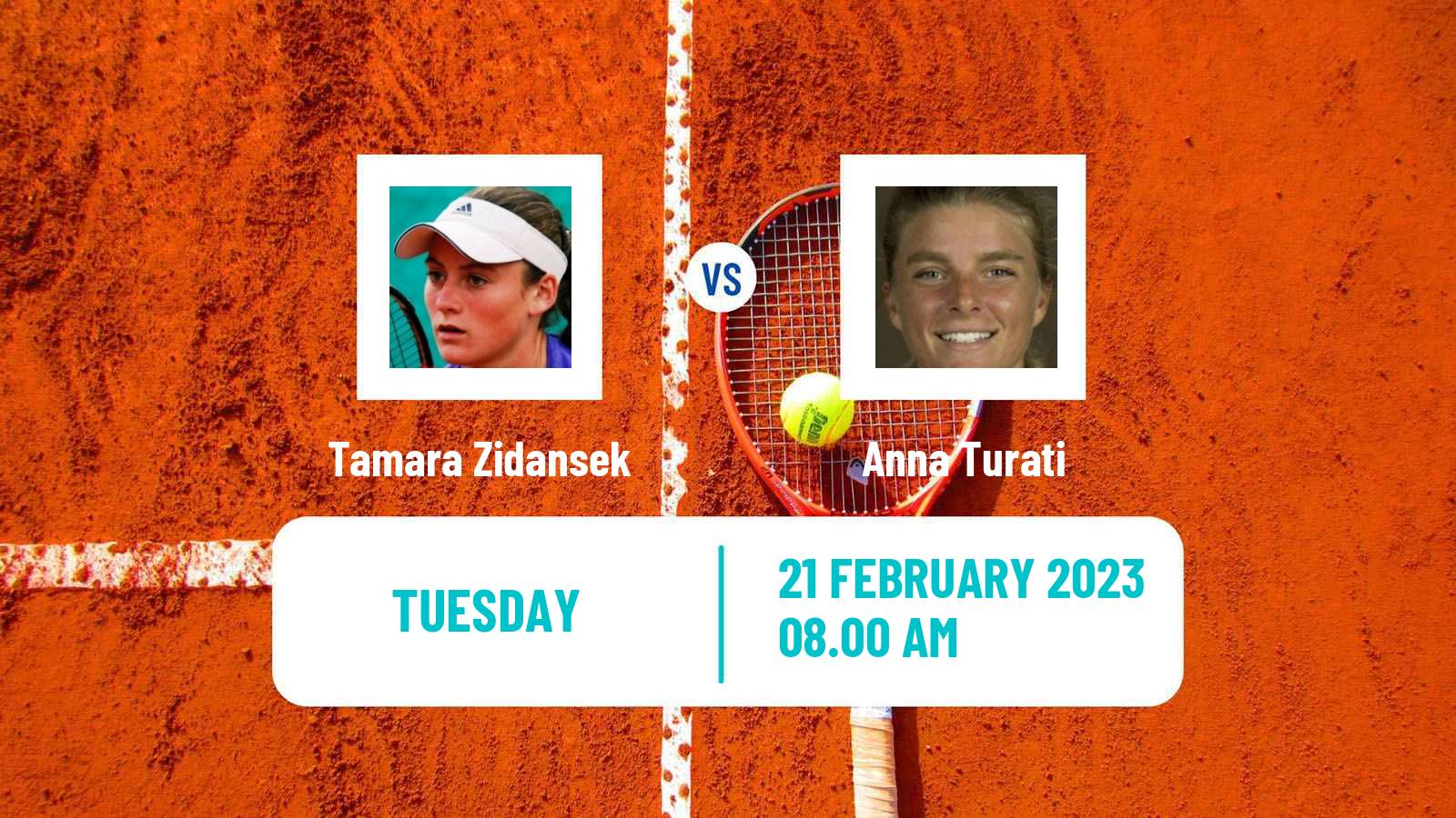 Tennis ITF Tournaments Tamara Zidansek - Anna Turati