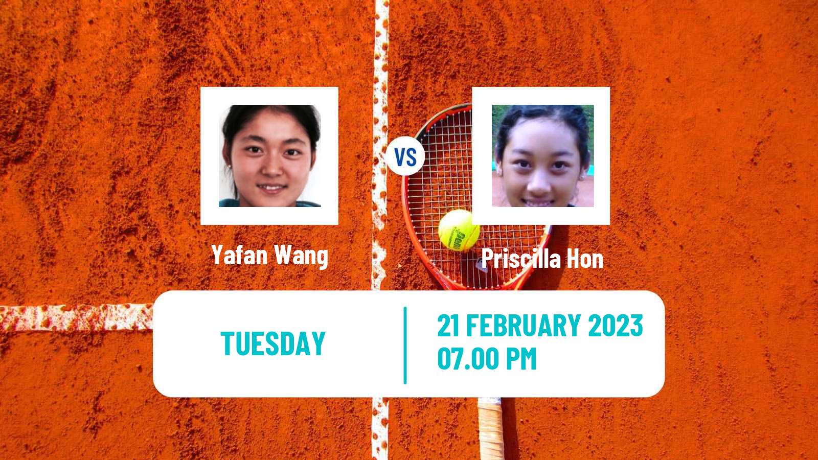 Tennis ITF Tournaments Yafan Wang - Priscilla Hon