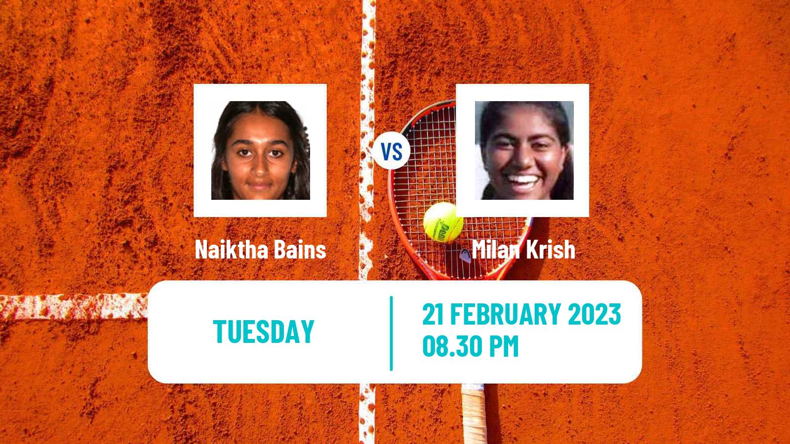 Tennis ITF Tournaments Naiktha Bains - Milan Krish