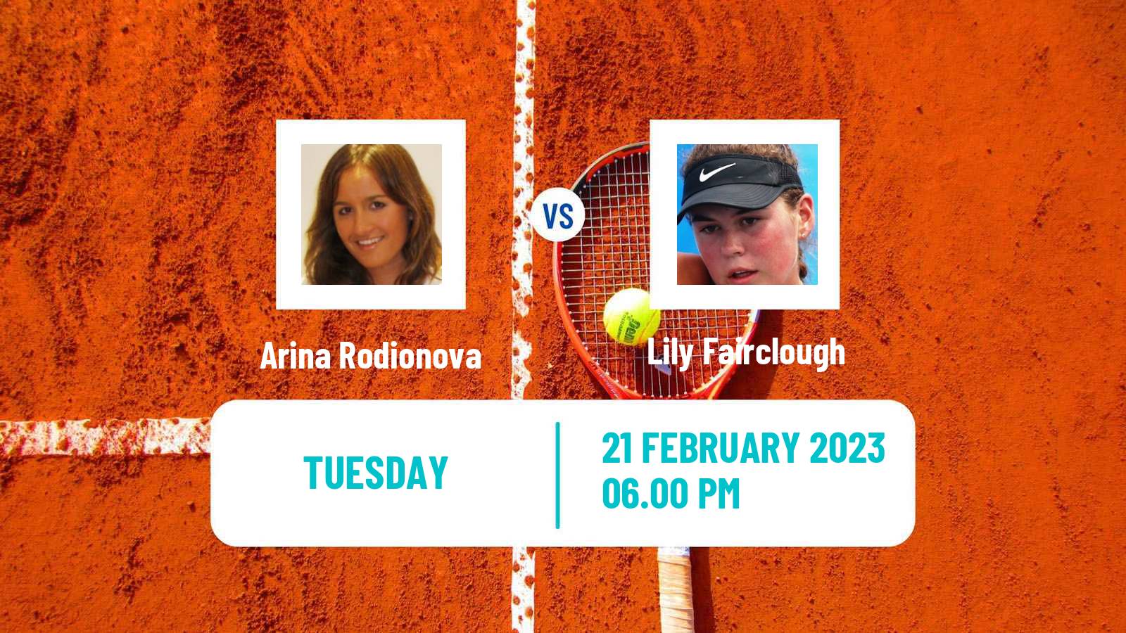 Tennis ITF Tournaments Arina Rodionova - Lily Fairclough