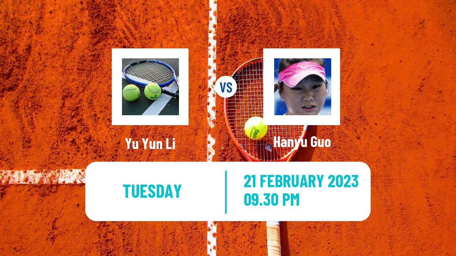 Tennis ITF Tournaments Yu Yun Li - Hanyu Guo
