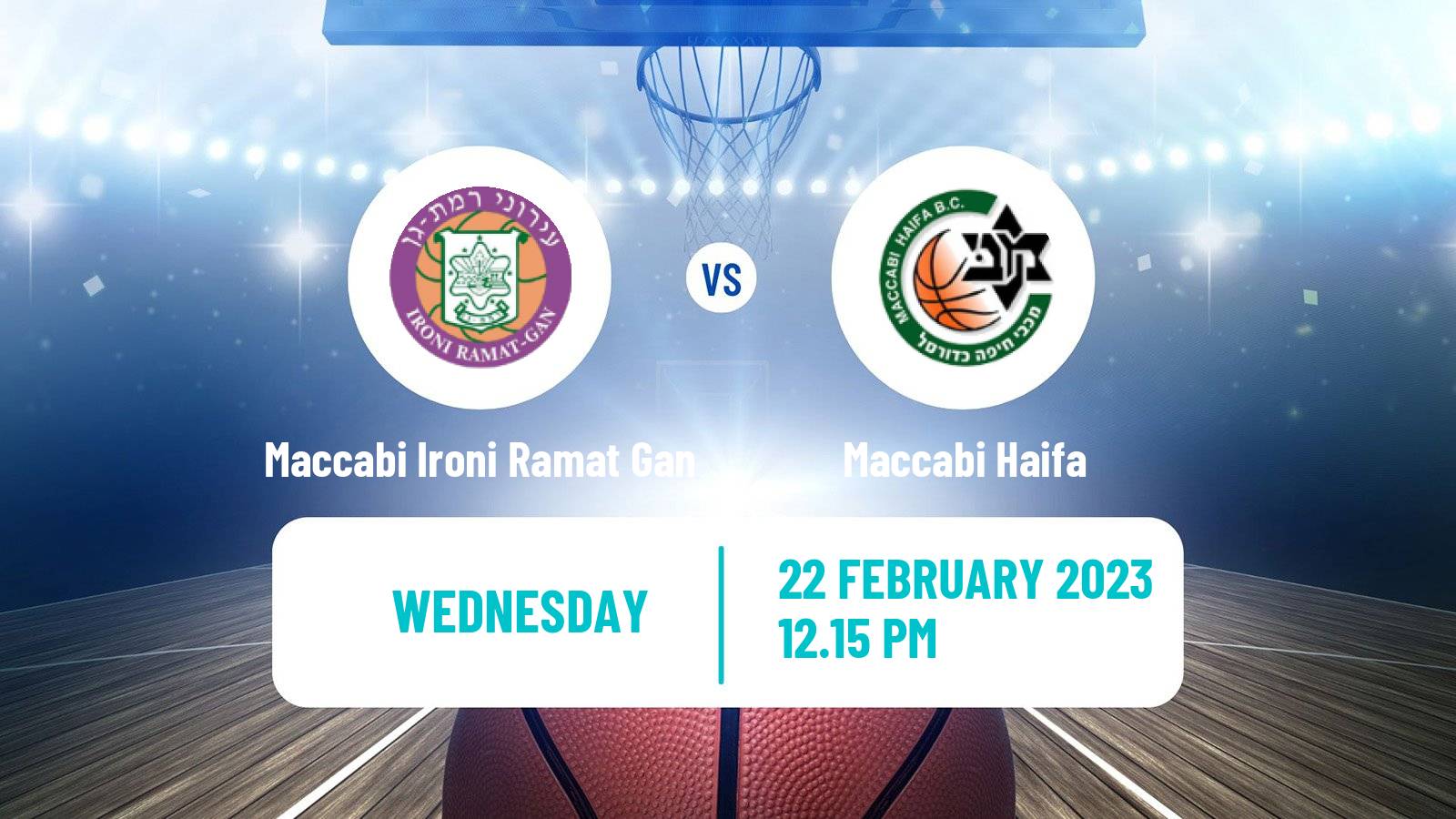 Basketball Israeli Liga Leumit Basketball Maccabi Ironi Ramat Gan - Maccabi Haifa