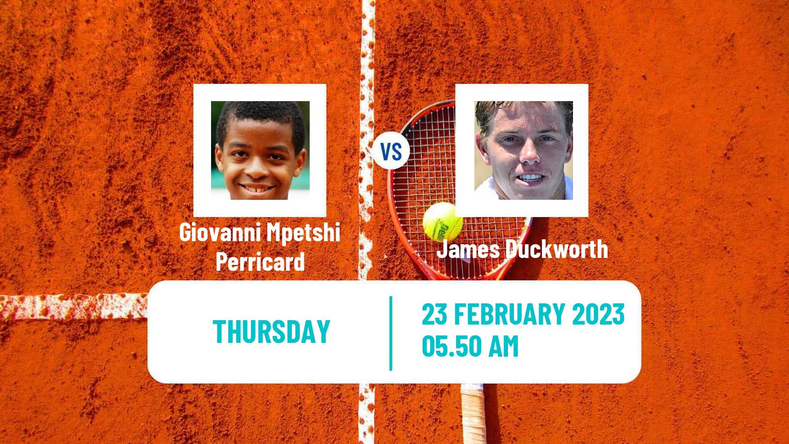Tennis ATP Challenger Giovanni Mpetshi Perricard - James Duckworth