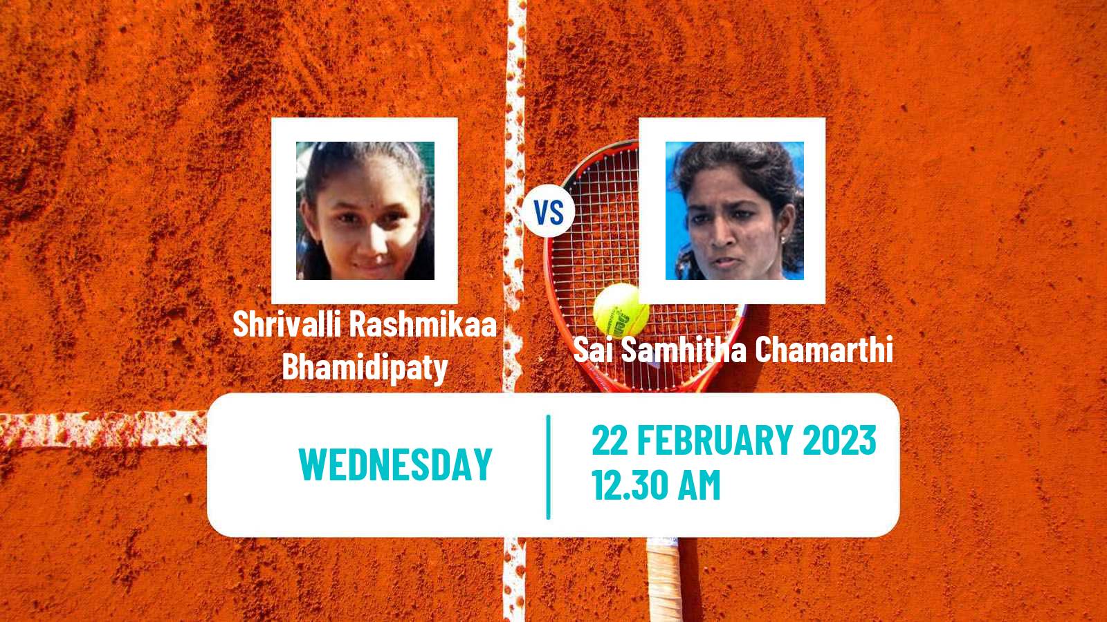 Tennis ITF Tournaments Shrivalli Rashmikaa Bhamidipaty - Sai Samhitha Chamarthi