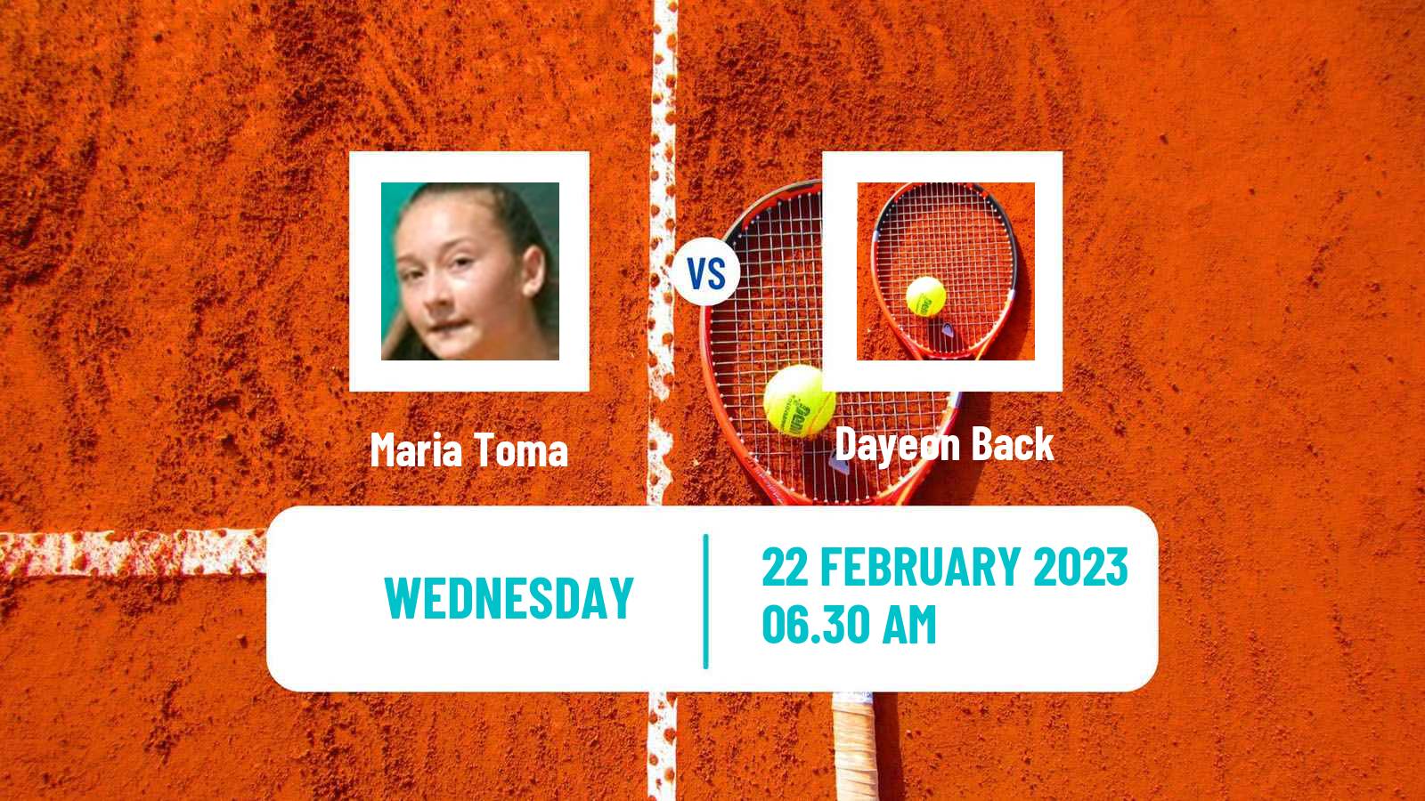 Tennis ITF Tournaments Maria Toma - Dayeon Back