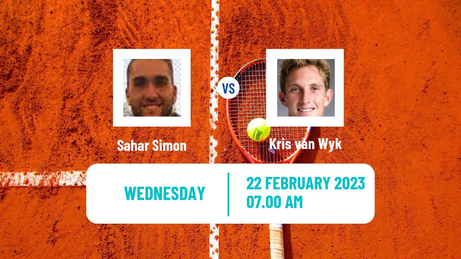 Tennis ITF Tournaments Sahar Simon - Kris van Wyk