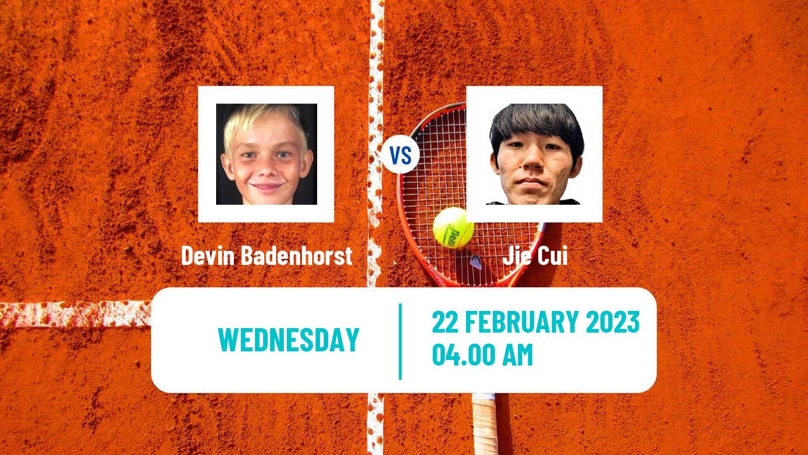 Tennis ITF Tournaments Devin Badenhorst - Jie Cui