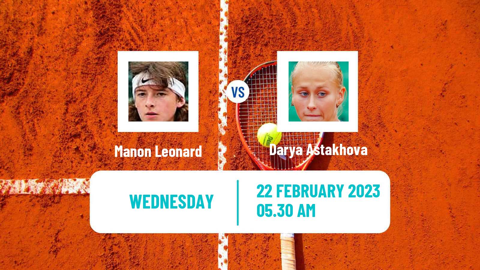 Tennis ITF Tournaments Manon Leonard - Darya Astakhova