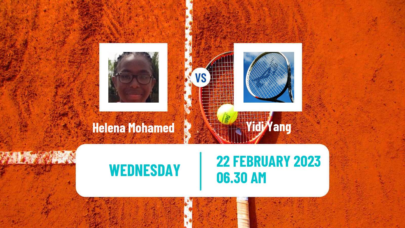 Tennis ITF Tournaments Helena Mohamed - Yidi Yang