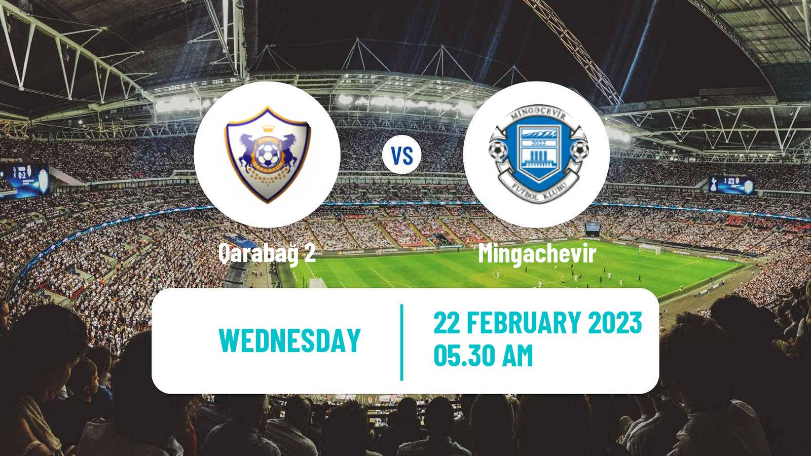 Soccer Azerbaijan First Division Qarabağ 2 - Mingachevir
