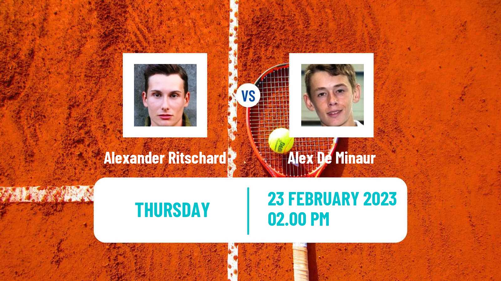 Tennis ATP Marseille Alexander Ritschard - Alex De Minaur